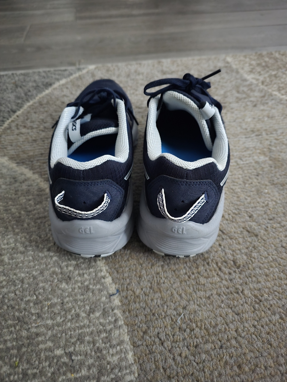 ASICS Women's Navy and Gray Athletic Running Shoes - Picture 3 of 5